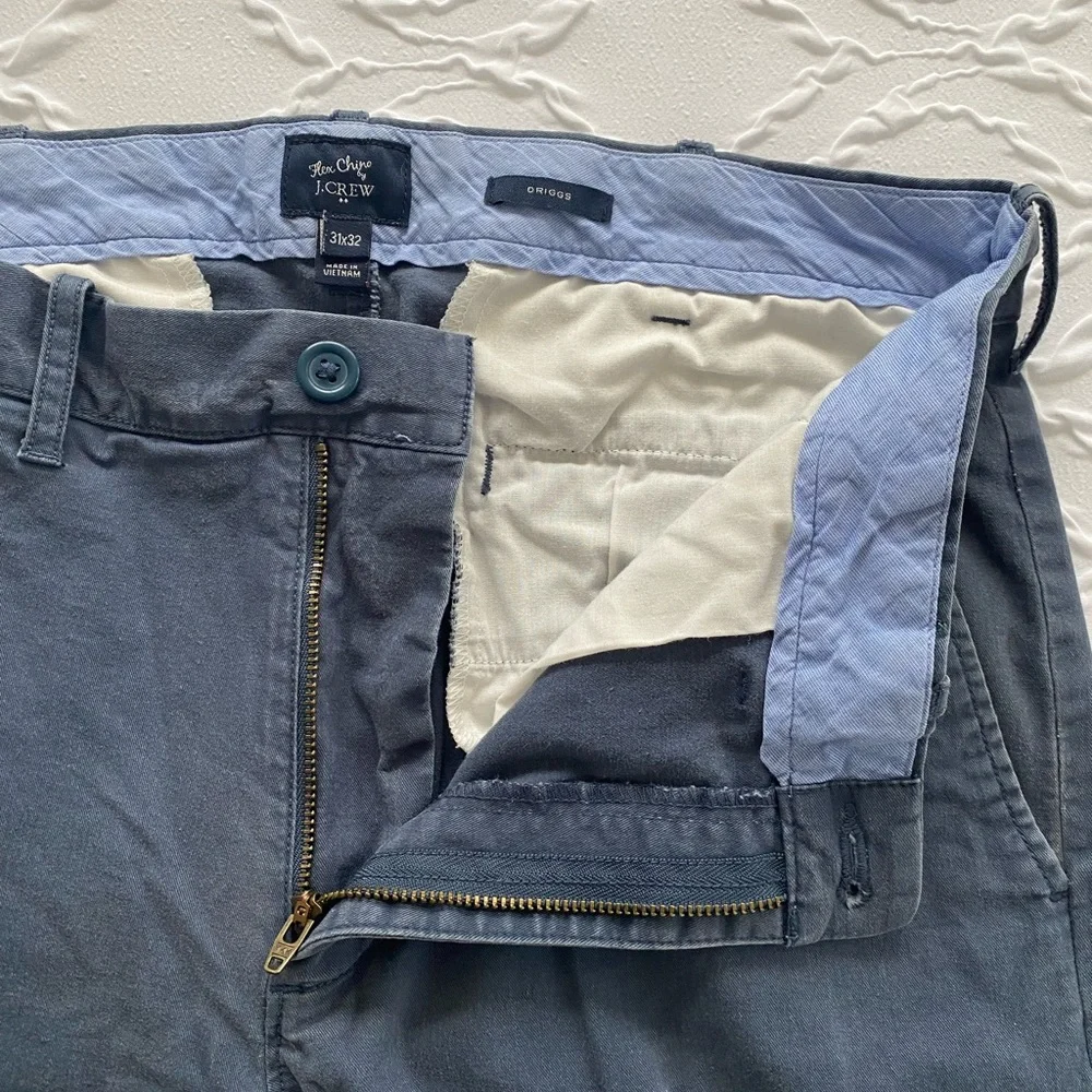 J. Crew - Slim Fit Cotton Chino Trouser Pant in Overcast Blue - Size 31 x 32